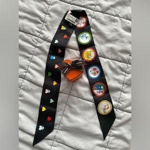 sold - HERMES teatime love heart twilly / hair ribbon